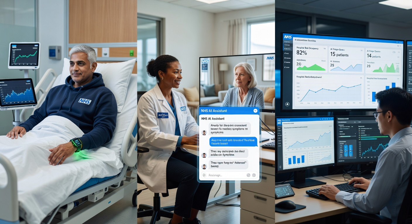 AI patient monitoring dashboard in NHS hospital