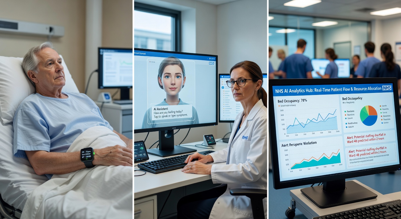 NHS predictive analytics dashboard showing population health data